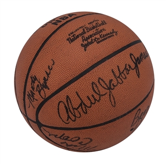 1979-80 Los Angeles Lakers NBA Championship Team Signed Basketball Featuring Magic Johnson & Kareem Abdul-Jabbar (JSA)